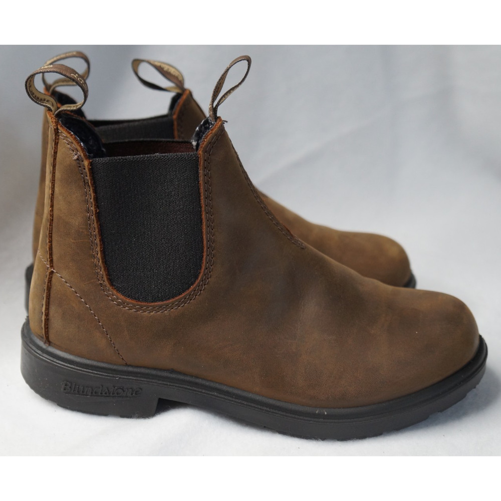 BLUNDSTONE Kids’ Series #565 Rustic Brown Leather Chelsea Boots AU 2 US -3.5 - Picture 4 of 11